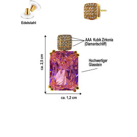 Tessin Glas-Kristall-Zirkonia Ohrringe – Inspirationen – Ansicht 3