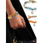 Athéna – Armband mit Blautopas, Perlmutt und Zirkonia Athéna – Armband mit Blautopas, Perlmutt und Zirkonia