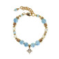 Athéna – Armband mit Blautopas, Perlmutt und Zirkonia Athéna – Armband mit Blautopas, Perlmutt und Zirkonia