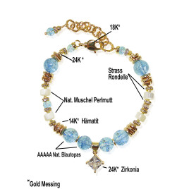 Athéna-Topas, Perlmutt Armband – Armbänder – Ansicht 4