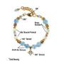 Athéna – Armband mit Blautopas, Perlmutt und Zirkonia Athéna – Armband mit Blautopas, Perlmutt und Zirkonia