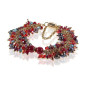 Corail royal – Süßwasserperlen-Armband mit roter Koralle, 14K/24K vergoldet Corail royal – Süßwasserperlen-Armband mit roter Koralle, 14K/24K vergoldet