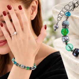 Expression – Armband mit Süßwasserperlen, Achat, Muranoperlen und Glasperlen