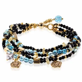 Couronne impériale – Armband mit Blautopas, Spinell, Citrin und 24K Vergoldung - 1