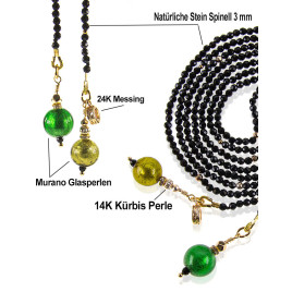 Joker Wickelkette-Kristallkette mit Murano Perlen, Spinell – Halsketten – Ansicht 4