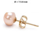 Classique – Süßwasserperlen-Ohrstecker Rosa/Pink, 7,5–8 mm Classique – Süßwasserperlen-Ohrstecker Rosa/Pink, 7,5–8 mm
