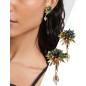 Corfou – 24K Ohrhänger mit Süßwasserperle und Blautopas Corfou – 24K Ohrhänger mit Süßwasserperle und Blautopas