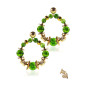 Birmanie – Peridot-Creolen, 24K vergoldet Birmanie – Peridot-Creolen, 24K vergoldet