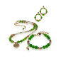 Birmanie – Peridot-Creolen, 24K vergoldet Birmanie – Peridot-Creolen, 24K vergoldet