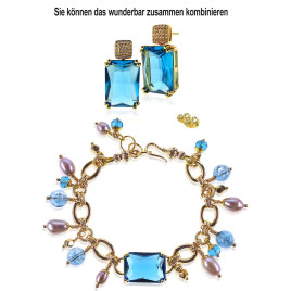Lagune Glas-Zirkonia Ohrstecker – Ohrringe – Ansicht 4