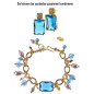 Lagune – Tropfen-Ohrstecker mit blauem Glasstein und Zirkonia Lagune – Tropfen-Ohrstecker mit blauem Glasstein und Zirkonia