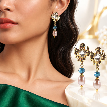 Vague d'or 14K Ohrringe mit Süßwasserperle – Inspirationen – Ansicht 1
