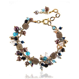 Force de vie Rauchquarz & Süßwasserperlen Armband – Armbänder – Ansicht 3