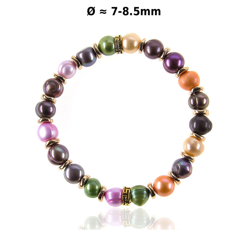 Coloré – Flex-Perlenarmband mit Multi-Color Süßwasserperlen, 7–8,5 mm Coloré – Flex-Perlenarmband mit Multi-Color Süßwasserperlen, 7–8,5 mm