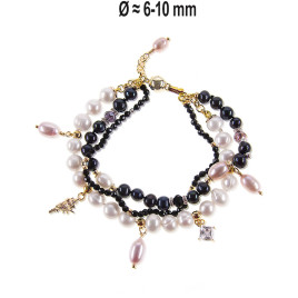 Grand Ben 3-reih.Armband mit Süßwasserperlen,Spinell,Zircone – Inspirationen – Ansicht 3