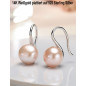 Classique Ohrhänger mit Perlen, 10-11mm, Rosa Classique Ohrhänger mit Perlen, 10-11mm, Rosa