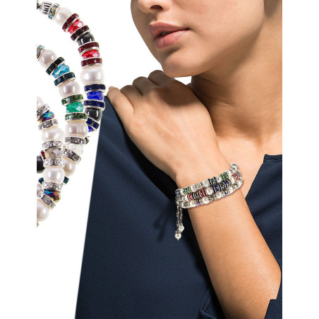 Petit Glamour – Perlenarmband mit Kristallperlen und Hämatit