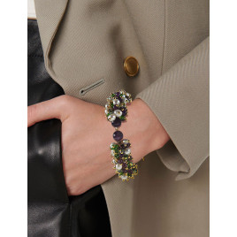 Azureus – Süßwasserperlen-Armband mit Amethyst, 14K/24K vergoldet
