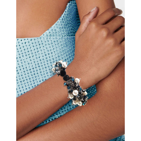 Onyx Noir – Süßwasserperlen-Armband mit Onyx und Glaskristallen