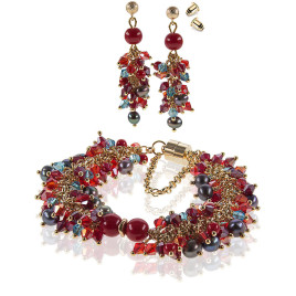 Corail royal Luxus-Klasse Armband-Süßwasserperlen,Rote Koralle,14K Gold – Armbänder – Ansicht 5