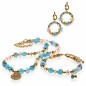 Ibiza – Blautopas-Süßwasserperlen-Armband, 24K vergoldet Ibiza – Blautopas-Süßwasserperlen-Armband, 24K vergoldet