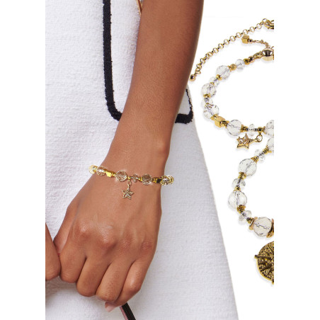 Cristal de roche – Bergkristall-Armband, 24K vergoldet