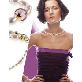 Bal des roses – 2-teiliges Süßwasserperlen-Set mit Kette und Armband