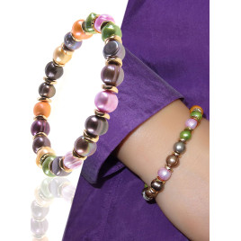 Coloré 2-tlg.Set, Perlenkette und Perlenarmband, Multi-Color – Schmucksets – Ansicht 3