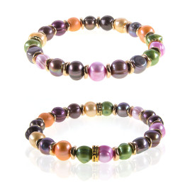 Coloré 2-tlg.Set, Perlenkette und Perlenarmband, Multi-Color – Schmucksets – Ansicht 5