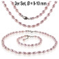 Voleur – 2-teiliges Süßwasserperlen-Set Flieder mit Kette und Armband, 9–10 mm Voleur – 2-teiliges Süßwasserperlen-Set Flieder mit Kette und Armband, 9–10 mm