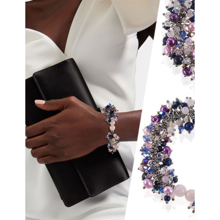 Santorin – 2-teiliges Schmuckset mit Perlenarmband, Ohrhängern, Rosenquarz und Lapislazuli