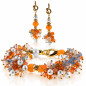 Isabelle – 2-teiliges Schmuckset mit Perlenarmband, Ohrhängern und Chalcedony Isabelle – 2-teiliges Schmuckset mit Perlenarmband, Ohrhängern und Chalcedony