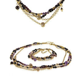 Améthyste 14K Armband, Granat, Amethyst, Onyx – Armbänder – Ansicht 4