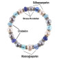 Flex Perlenarmband mit Chalcedon, Murano Perlen, 8,5-9 mm Flex Perlenarmband mit Chalcedon, Murano Perlen, 8,5-9 mm