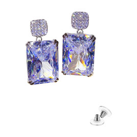 Iceberg Glas-Kristall-Zirkonia Ohrringe – Ohrringe – Ansicht 1