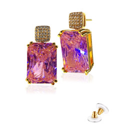 Tessin Glas-Kristall-Zirkonia Ohrringe – Ohrringe – Ansicht 1