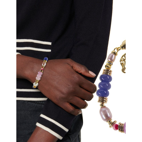 Vacances – Perlenarmband mit Chalcedony, Onyx und Süßwasserperlen