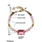Tessin – Armband mit pinkem Glasstein, Perlen und Turmalin, 24K/18K vergoldet Tessin – Armband mit pinkem Glasstein, Perlen und Turmalin, 24K/18K vergoldet